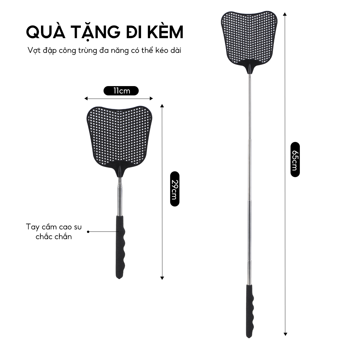 Vợt muỗi điện Lebenlang LBL0102, đèn bắt muỗi 2in1 tự động, 3W, an toàn khi sử dụng, tặng đập côn trùng, bảo hành 2 năm - hàng chính hãng