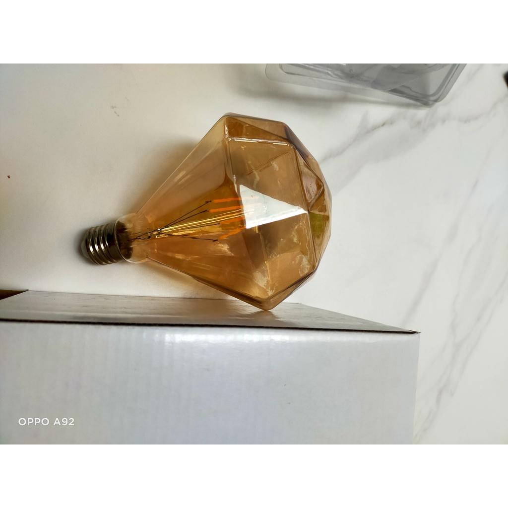 Led Edison GPZ125 6W E27 dạng kim cương, dạng hoa sen, ánh sáng vàng 3000K