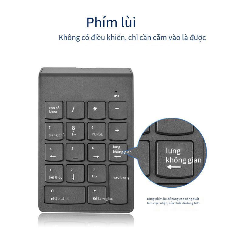 Đảm Bảo Chất Lượng Bàn Phím Số Bluetooth Không Dây Mini 2.4G Bàn Phím Số Bluetooth Ngân Hàng Kế Toán Tài Chính Bàn Phím Văn Phòng