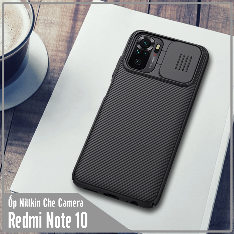 Ốp lưng cho Xiaomi Redmi Note 10 Nillkin CamShield che camera - Hàng Nhập Khẩu