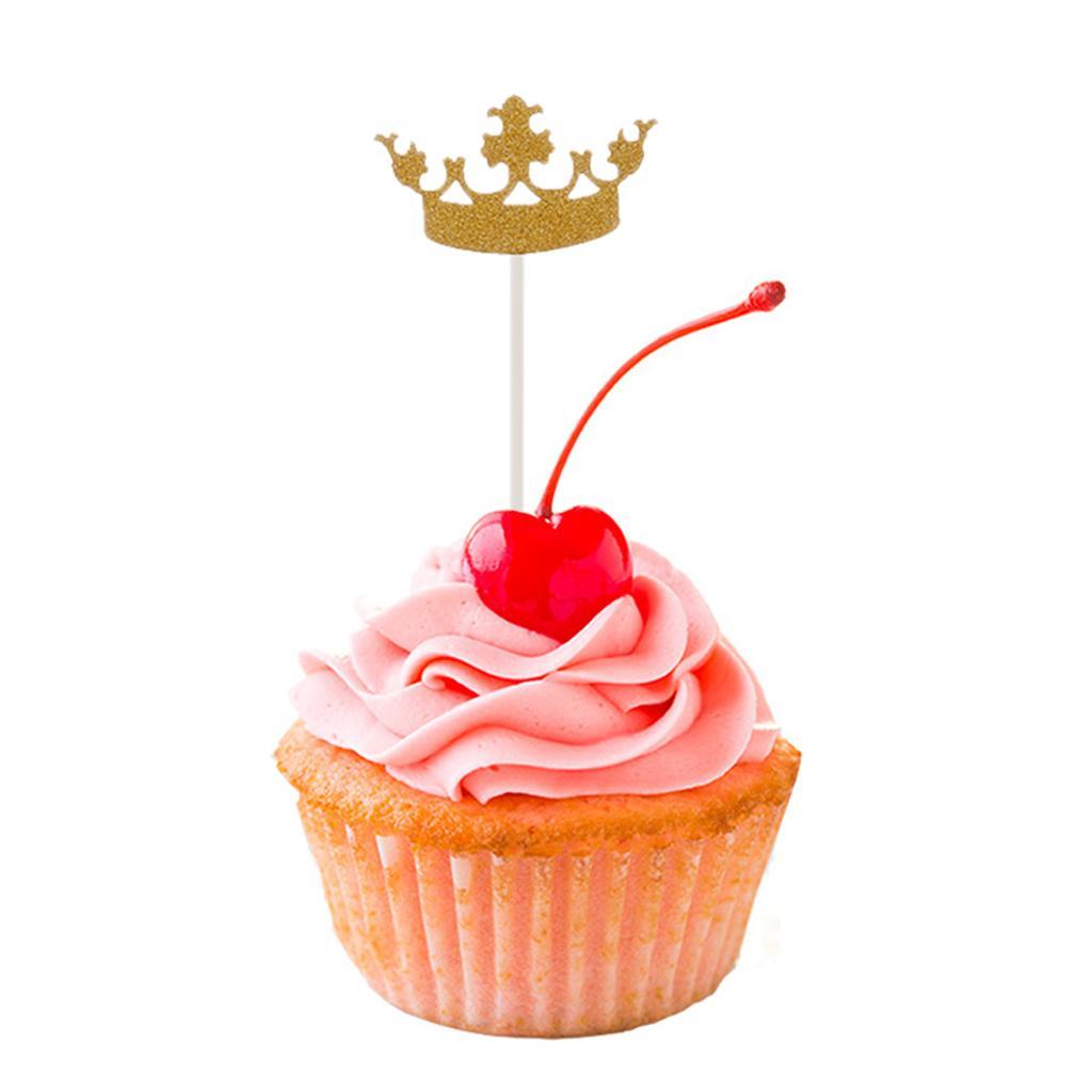 5Pcs Gold Crown Cake Topper Wedding Cake Topper Decoration Special SKCQ001
