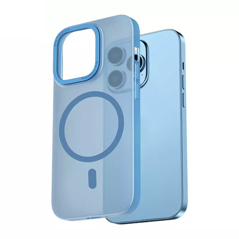 Ốp lưng chống sốc cho iPhone 14 Pro (6.1 inch) hỗ trợ sạc Maqsafe hiệu WIWU PC Ultra-thin Frosted Magnetic Case (mặt lưng nhám mờ, gờ bảo vệ Camera 0.5mm) - hàng nhập khẩu