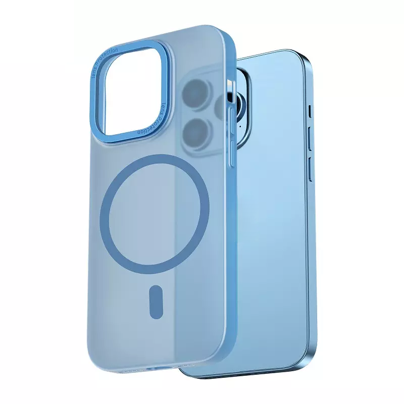 Ốp lưng chống sốc cho iPhone 14 Pro Max (6.7 inch) hỗ trợ sạc Maqsafe hiệu WIWU PC Ultra-thin Frosted Magnetic Case (mặt lưng nhám mờ, gờ bảo vệ Camera 0.5mm) - hàng nhập khẩu