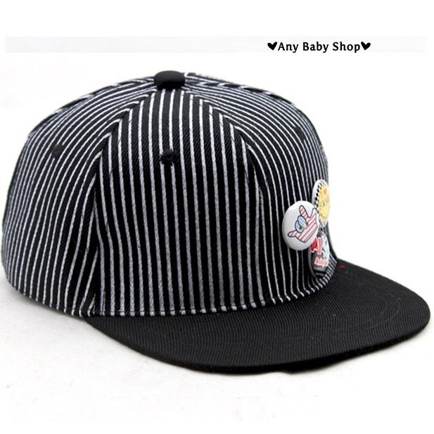 Mũ nón Hiphop Snapback cho bé trai và bé gái kiểu dáng bóng chày đính sticker gỗ 4 màu cực hot 