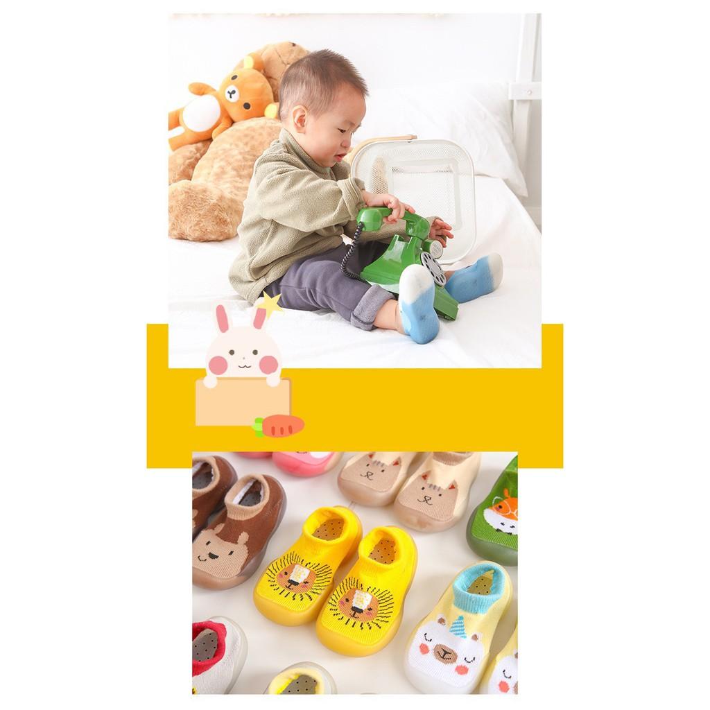 (GB17b) Giày bún tập đi cho bé thoáng khí mẫu mới 2020 hình họa tiết hàng quảng châu cao cấp