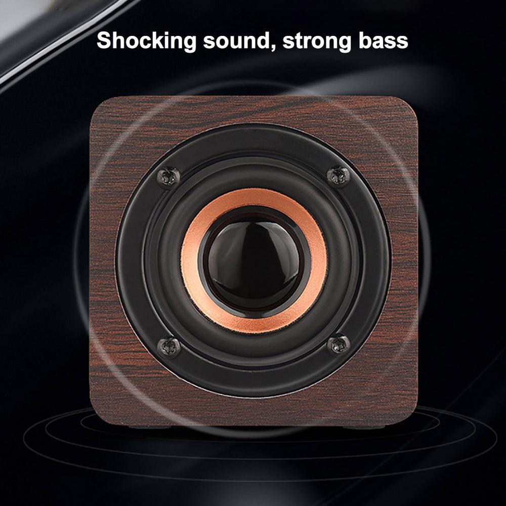 Loa Bluetooth di động mini bằng gỗ Loa siêu trầm cho điện thoại thông minh Máy tính bảng Máy tính xách tay Loa Bluetooth không dây cho điện thoại di động Màu sắc: Đỏ