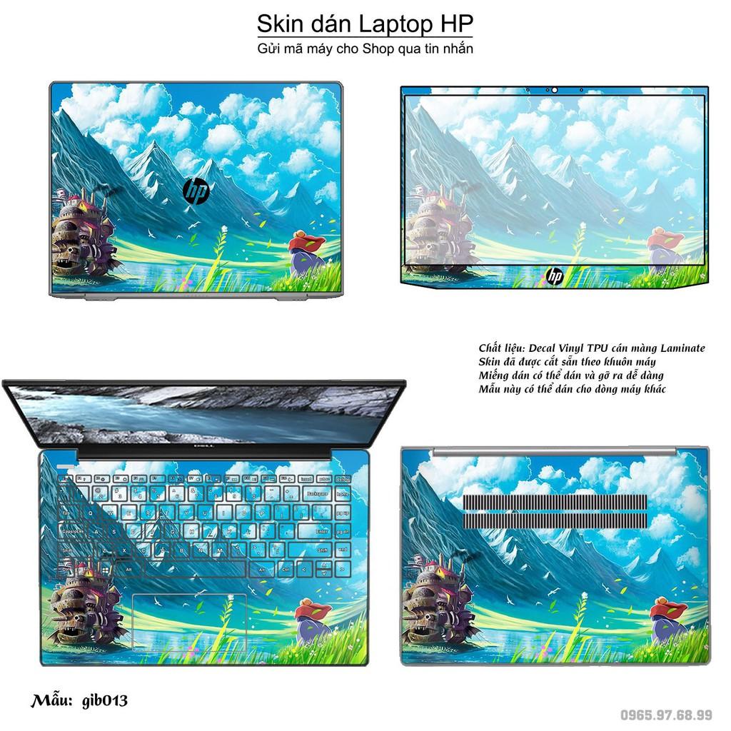 Skin dán Laptop HP in hình Ghibli Studio (inbox mã máy cho Shop)