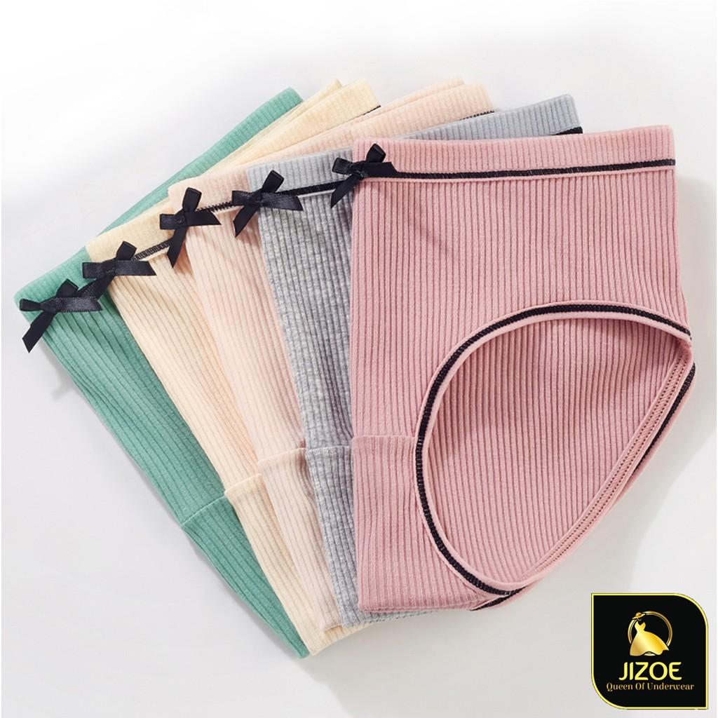 COMBO 10 Quần lót nữ cotton tăm tre thông hơi nơ dễ thương giá rẻ đẹp thời trang JIZOE COB12-10