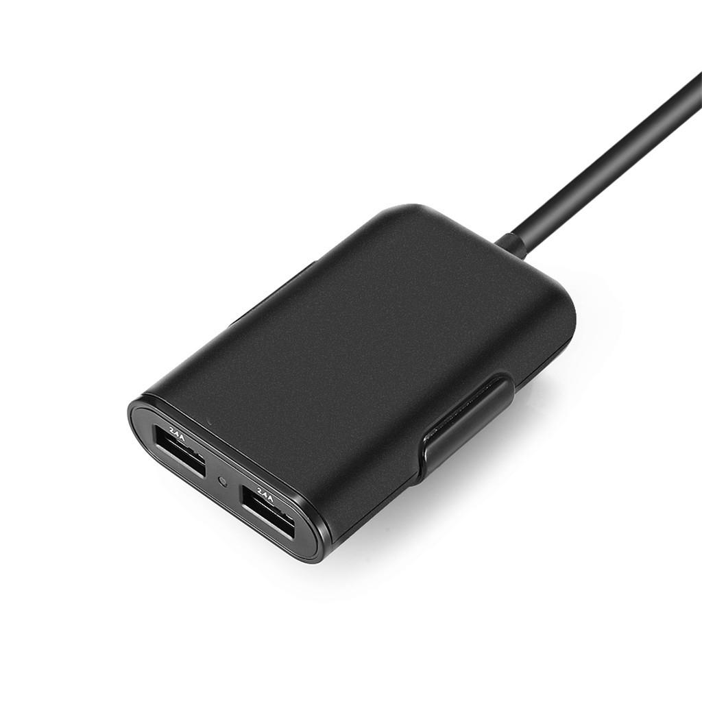 Universal Car Charger Power Supply Cord with .0 4 USB Ports Adapter