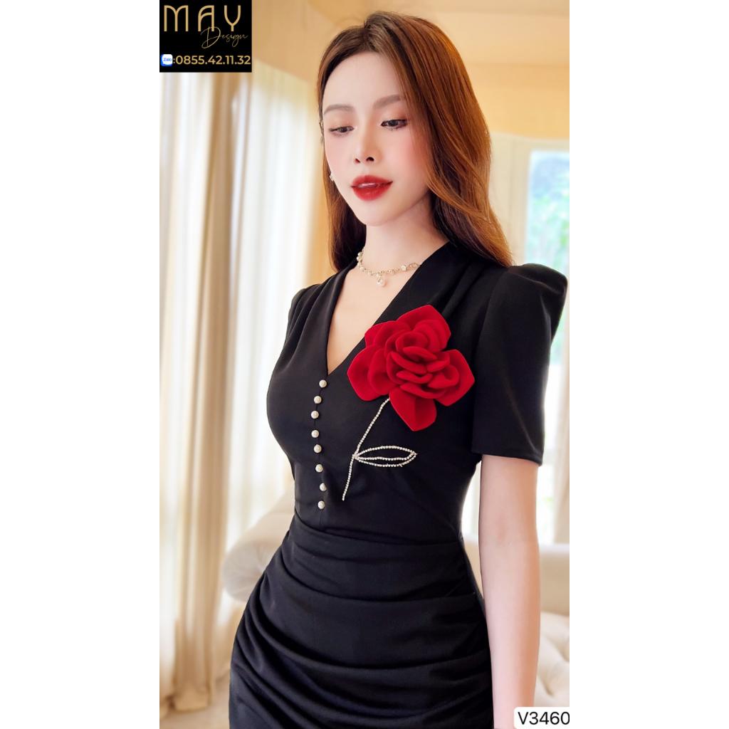 Đầm Thiết Kế V3460 Chất Liệu Vải Umi Hàn Mềm Co Giãn - Đầm Dự Tiệc Sang Trọng Đủ Size SMLXL