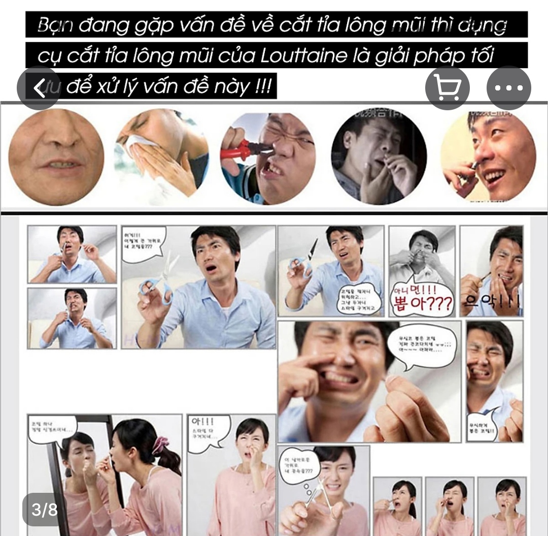 Dụng cụ cắt tỉa lông mũi bằng thép không gỉ cao cấp an toàn tiện lợi