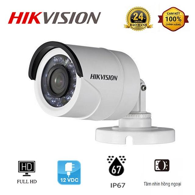 Camera Analog Thân Trụ Hikvision DS-2CE16D0T-IR và DS-2CE16D0T-IRP hồng ngoại 20m, IP66- Hàng Chính Hãng