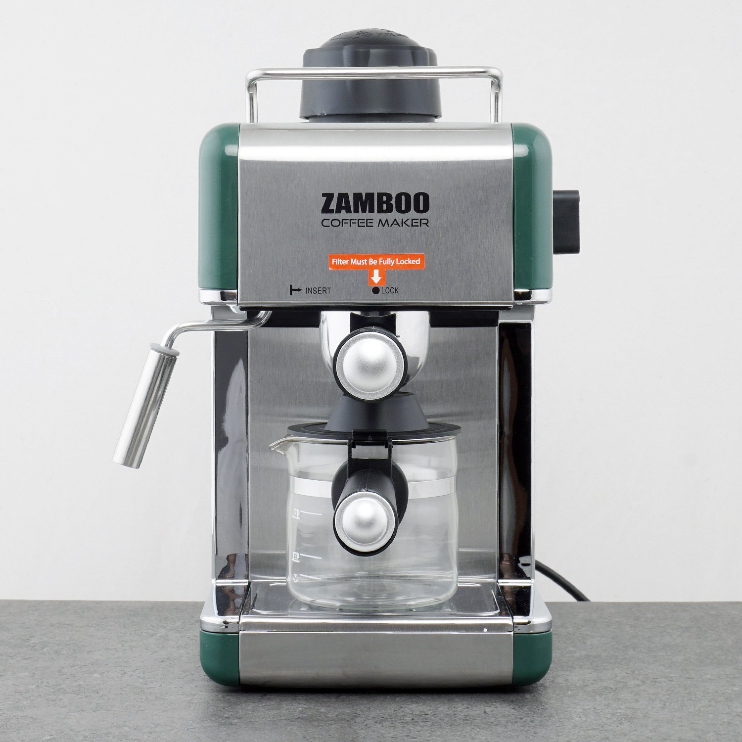 Combo máy pha cà phê Espresso Zamboo ZB-68CF + máy xay Zb-100g - hàng chính hãng