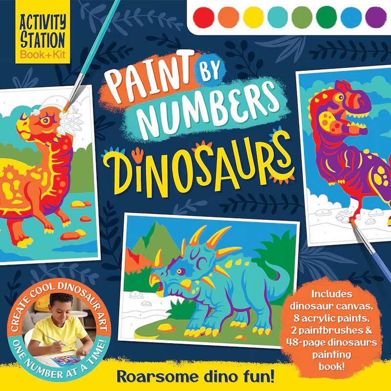 Sách Paint By Numbers Dinosaur