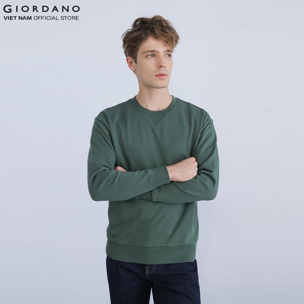 Áo Thun Dài Tay Cổ Tròn Nam Giordano Sweater 01021681