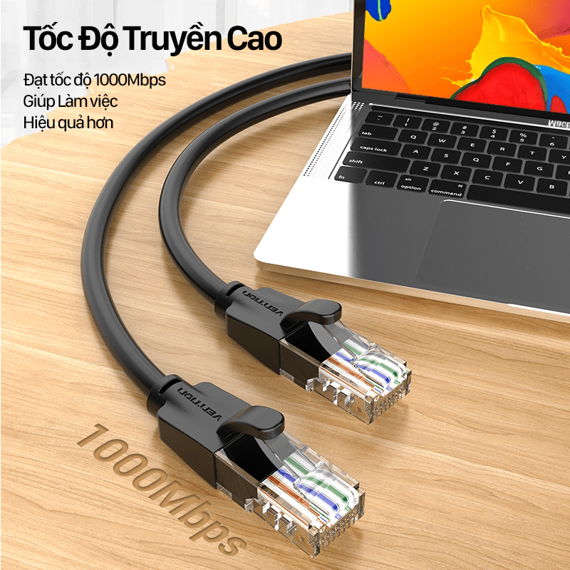 Cáp mạng Lan Cat8 tốc độ siêu cao 40Gbps SSTP dài 0.5 - 5m 10m 15m Vention - Hàng chính hãng