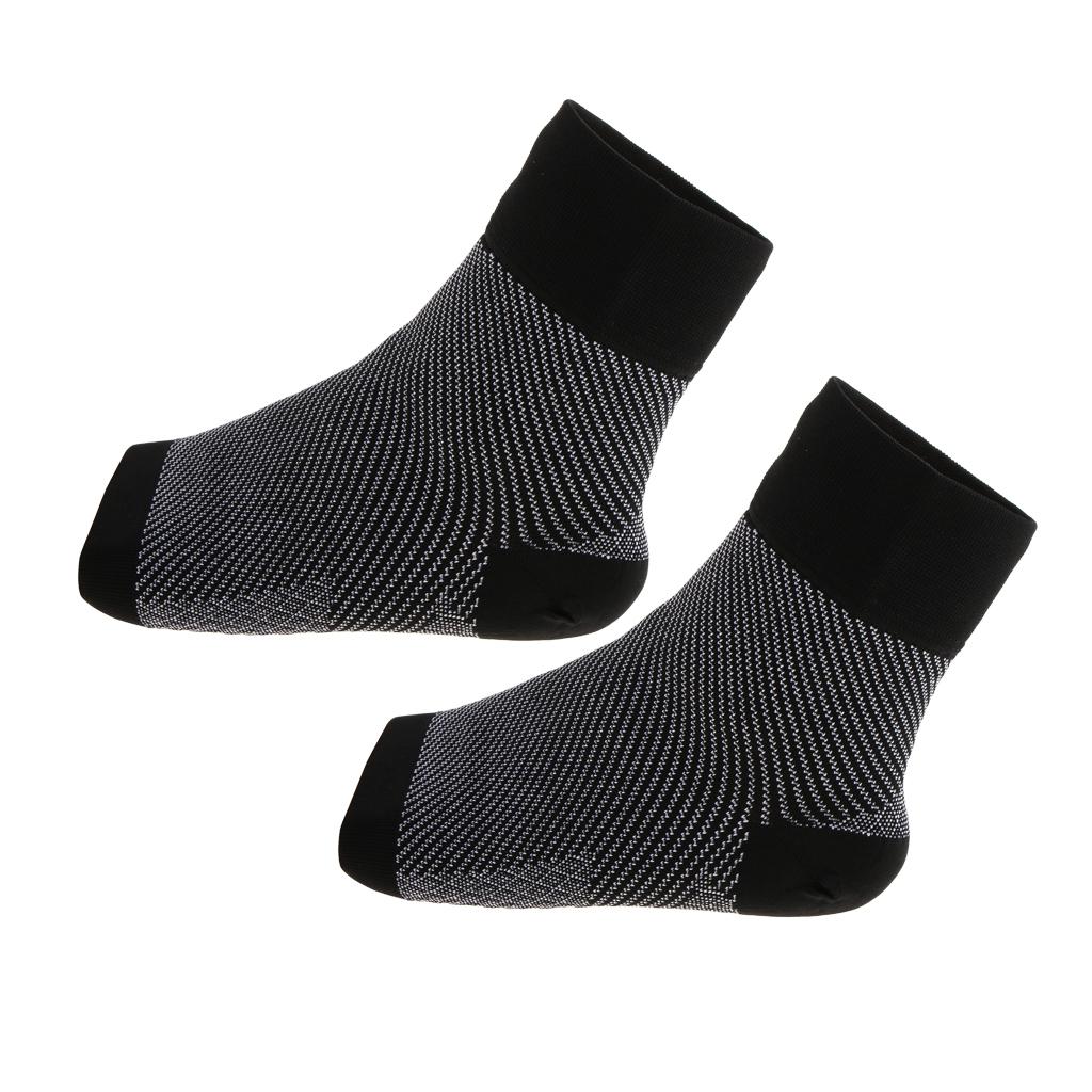 Ankle Support Compression Toeless Socks Foot Sleeve Arch Heel Pain Relief M