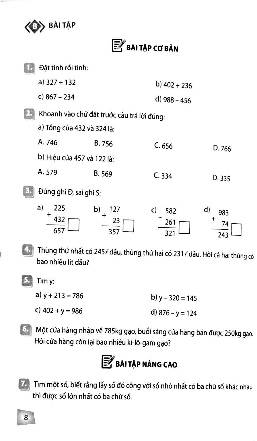 Rèn Kĩ Năng Học Tốt Toán 3 - Hỗ Trợ Phát Triển Năng Lực Giải Toán (Tái Bản)