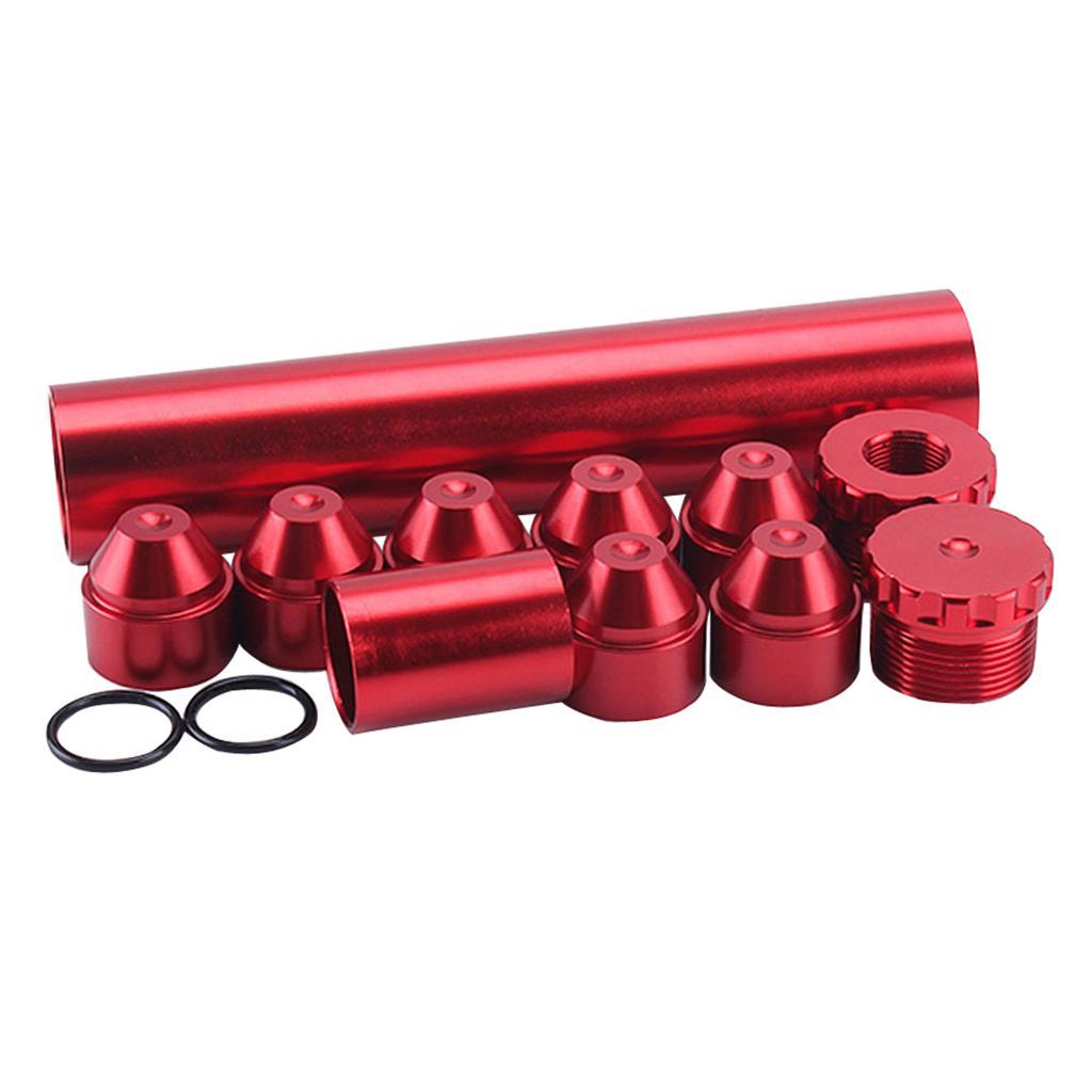 6in Aluminum Automotive Fuel Filter Car Oil Fuel Filter 5/8''-24 Red