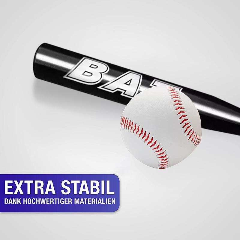 Mới Hợp Kim Nhôm Dày Gậy Bóng Chày Và Bóng Mềm Bát Bóng 20Inch Năm Màu Thể Thao Ngoài Trời Nhà Cá Nhân Tự Vệ Color: Sliver with ball Size: 20in