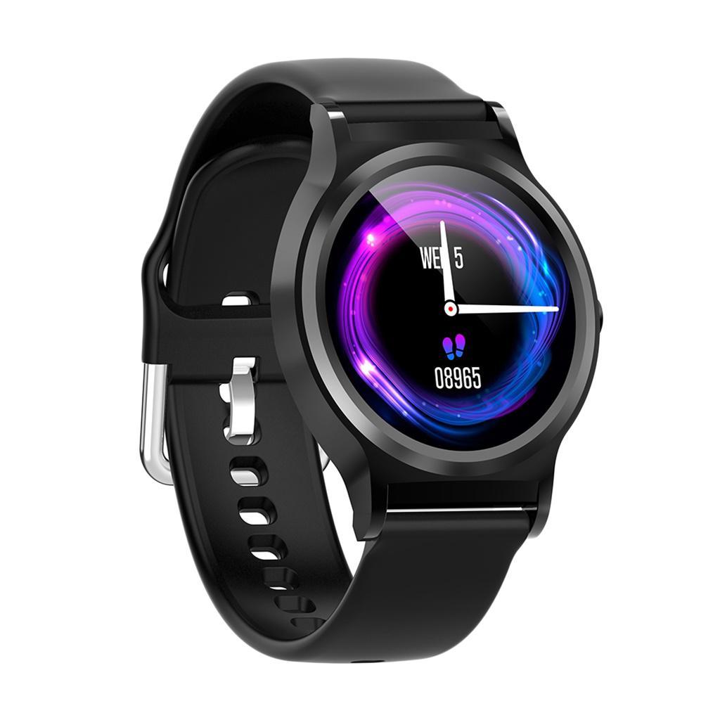TFT Blood Pressure Fitness Tracker IP68 Calling Reminder Bracelet Black