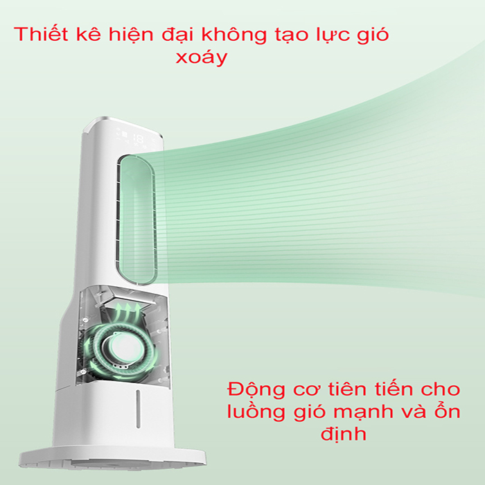 QUẠT THÁP WY02Y QUẠT THÁP KHÔNG CÁNH ĐIỀU HÒA KHÔNG KHÍ LÀM MÁT BẰNG HƠI NƯỚC ĐIỀU KHIỂN TỪ XA KHÔNG GÂY ỒN (26 x 26 x 110 CM)