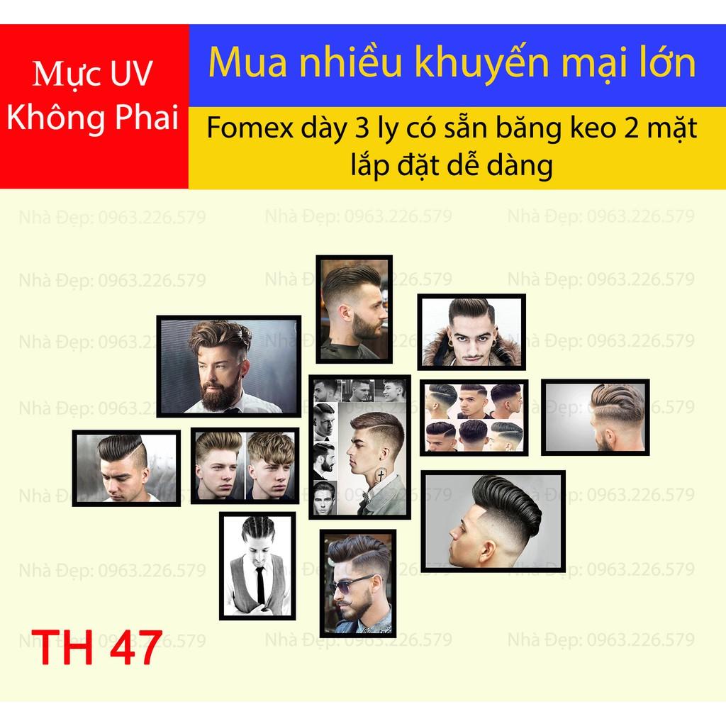 Bộ tranh FOMEX dán tường tiệm cắt tóc nam. Mã TH47