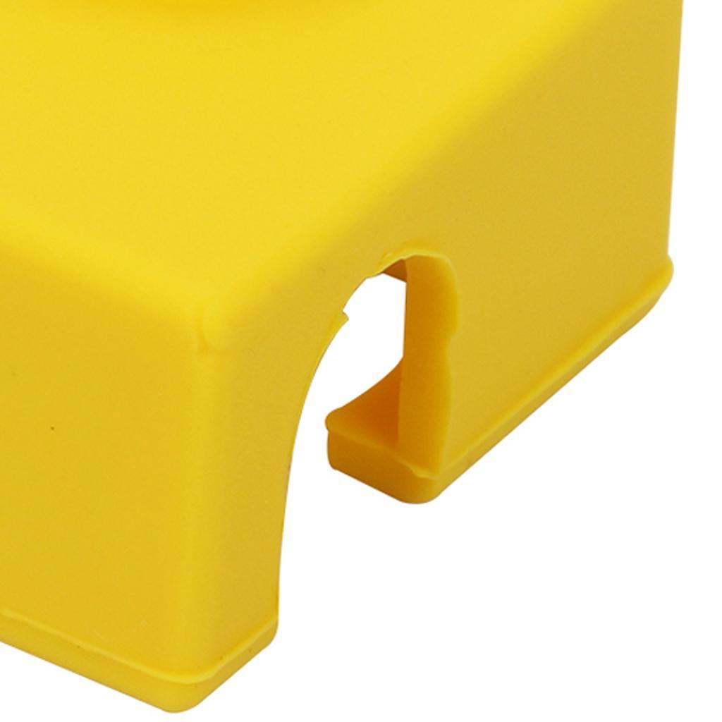 1 Piece  Aluminum Block Silicone Protective Cover for 3D Printer Yellow