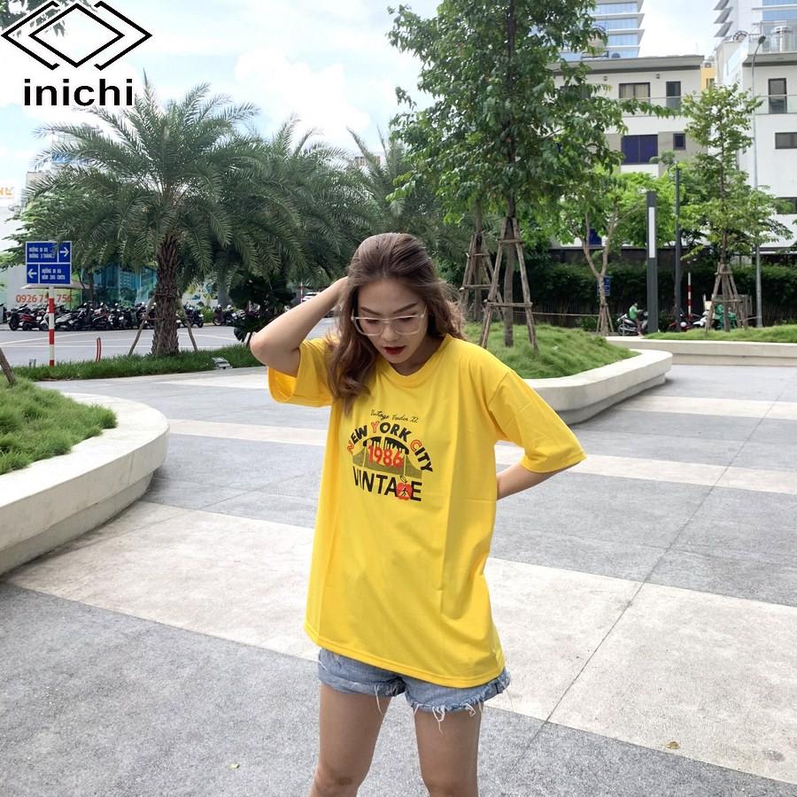 Áo thun tay lỡ form rộng INICHI IC585 cho cả nam nữ in chữ OK