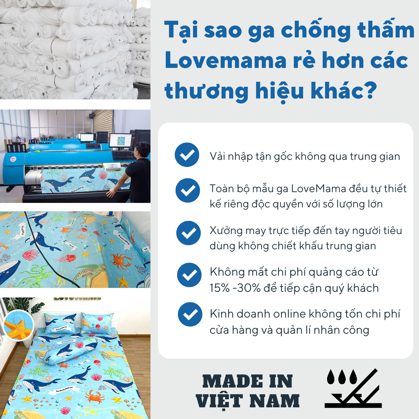 Ga chống thấm Cotton cao cấp không nóng bí đại dương cổ đại loại 1