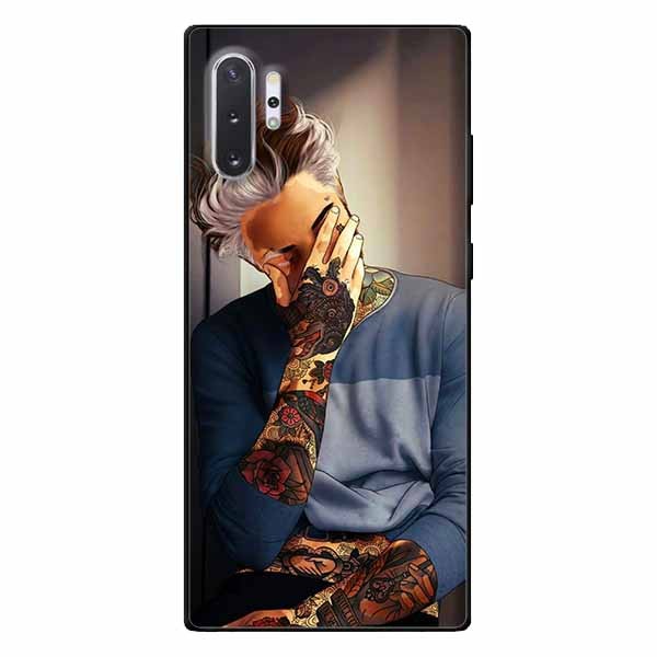 Ốp lưng in cho Samsung Note 10 Plus Chàng Trai Tattoo