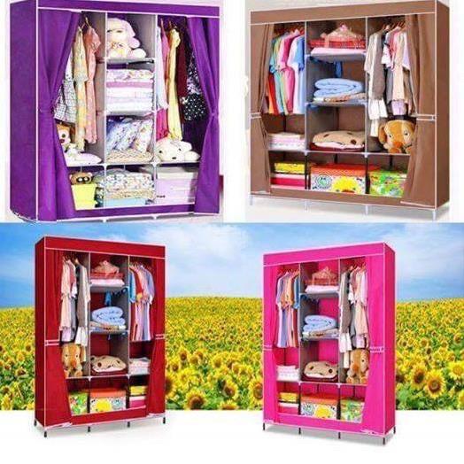 Combo Tủ Vải 3 Buồng 8 Ngăn Cao Cấp và Áo Tủ