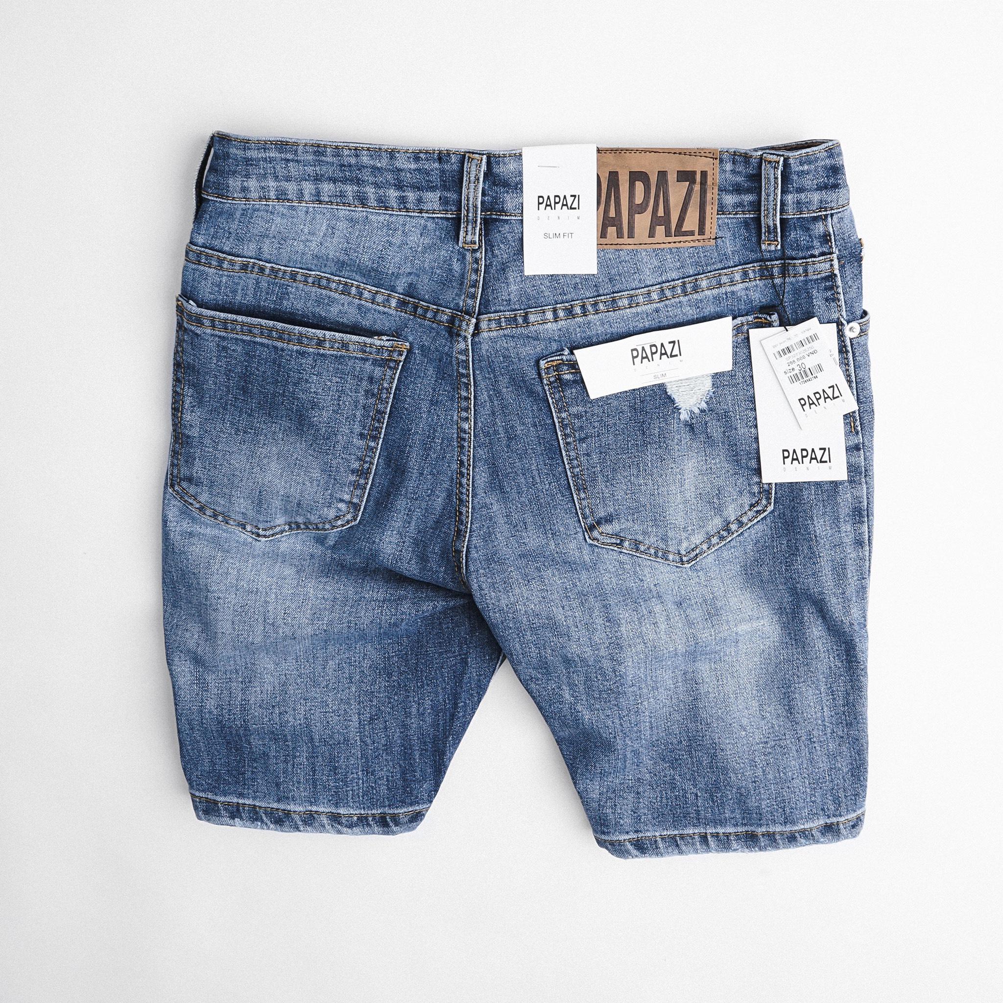 Quần jean rách màu xanh, Quần bò, Quần short nam, thiết kế đơn giản, chât co giãn, vải mền mịn, thích hợp cho dạo PAPAZI