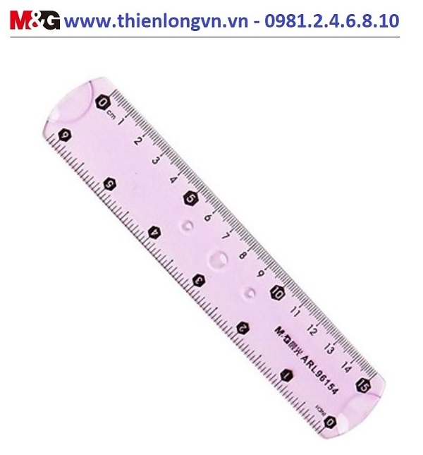 Thước kẻ dẻo 15cm M&amp;G - ARL96154 màu hồng