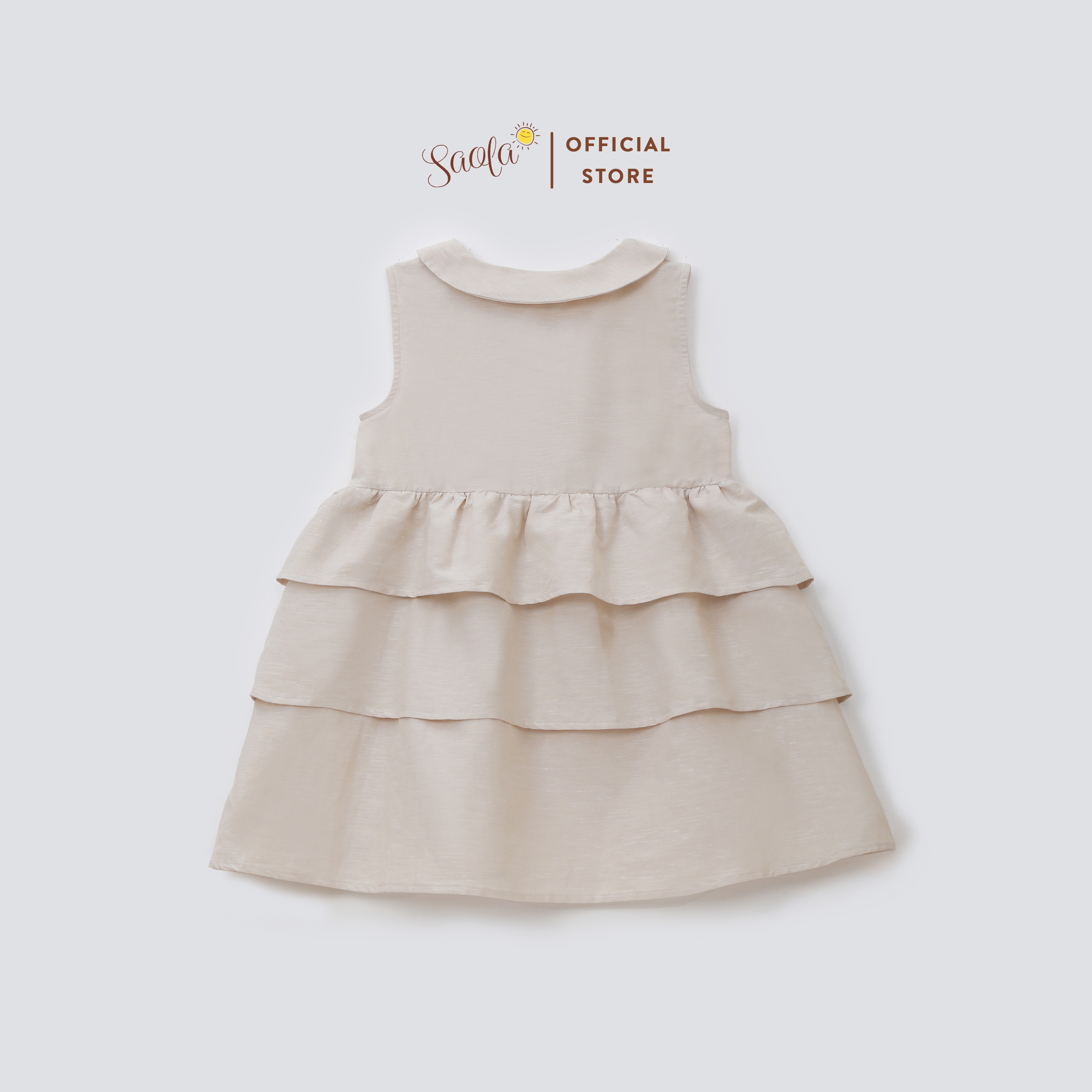 Váy Bé Gái Ba Tầng Bâu Cổ Lá Sen Thoáng Mát - KATERINA DRESS - DRL020 - SAOLA KIDS CLOTHING