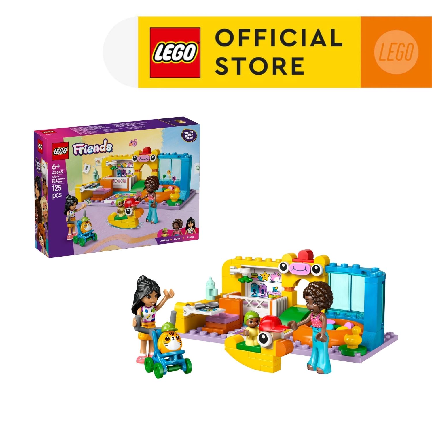 LEGO FRIENDS 42645 Đồ Chơi Lắp Ráp Phòng Chơi Của Em Gái Aliya (125 Chi Tiết)