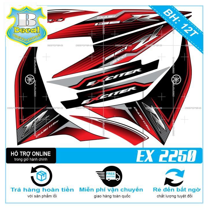 TEM RỜI EX 2011 CHỮ R ĐỎ ĐEN