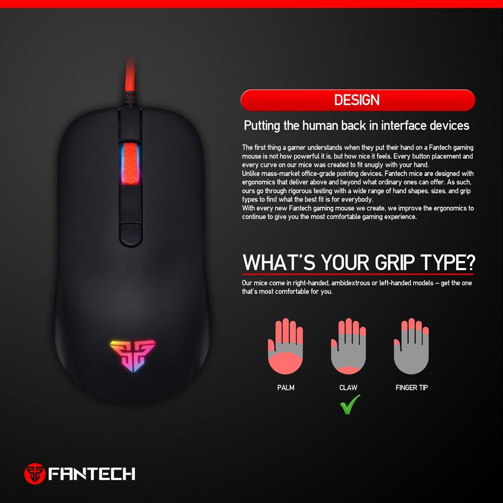 Chuột Gaming Có dây Fantech G10 RHASTA 2400DPI LED CHROMA 4 Phím  - Hãng Phân Phối Chính Thức