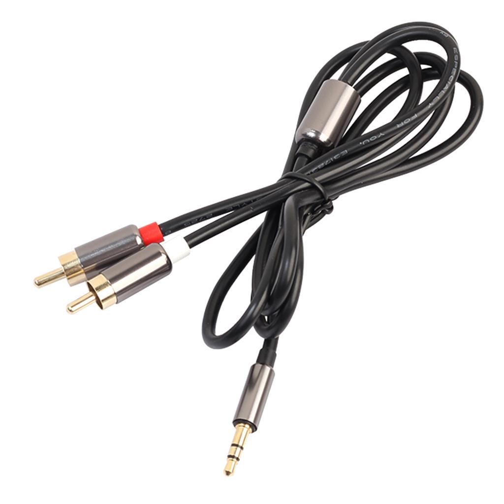 3 FT 3.5mm Stereo Male Plug to 2 RCA Audio Male Adapter Speaker Cable