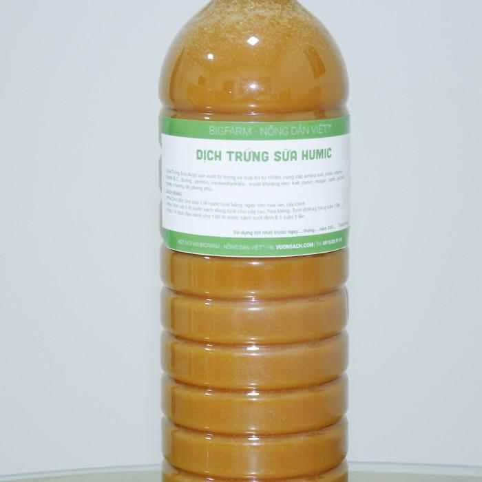 Dịch trứng sữa BigFarm giúp nẩy chồi cho hoa lan, hoa hồng, rau sạch hữu cơ chai 1 lít