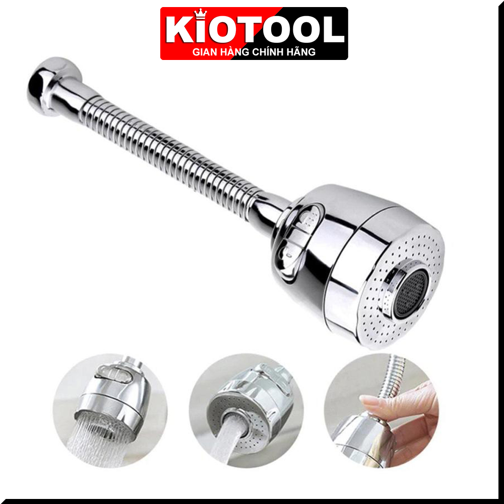 Đầu Vòi Xịt Nước Tăng Áp Kiotool Cho Vòi Bồn Rửa vòi rửa chén - ĐẦU NỐI VÒI RỬA BÁT TĂNG ÁP XOAY 360 ĐỘ ĐIỀU CHỈNH CHẾ ĐỘ NƯỚC