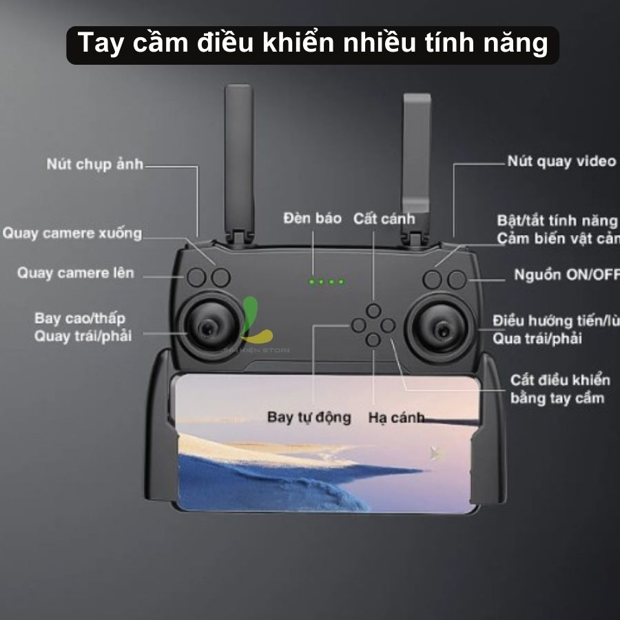 FIycam mini P9 - Thiết bị bay giá rẻ trang bị camera kép 4k, cảm biến chống va chạm trên không, pin 2500mA