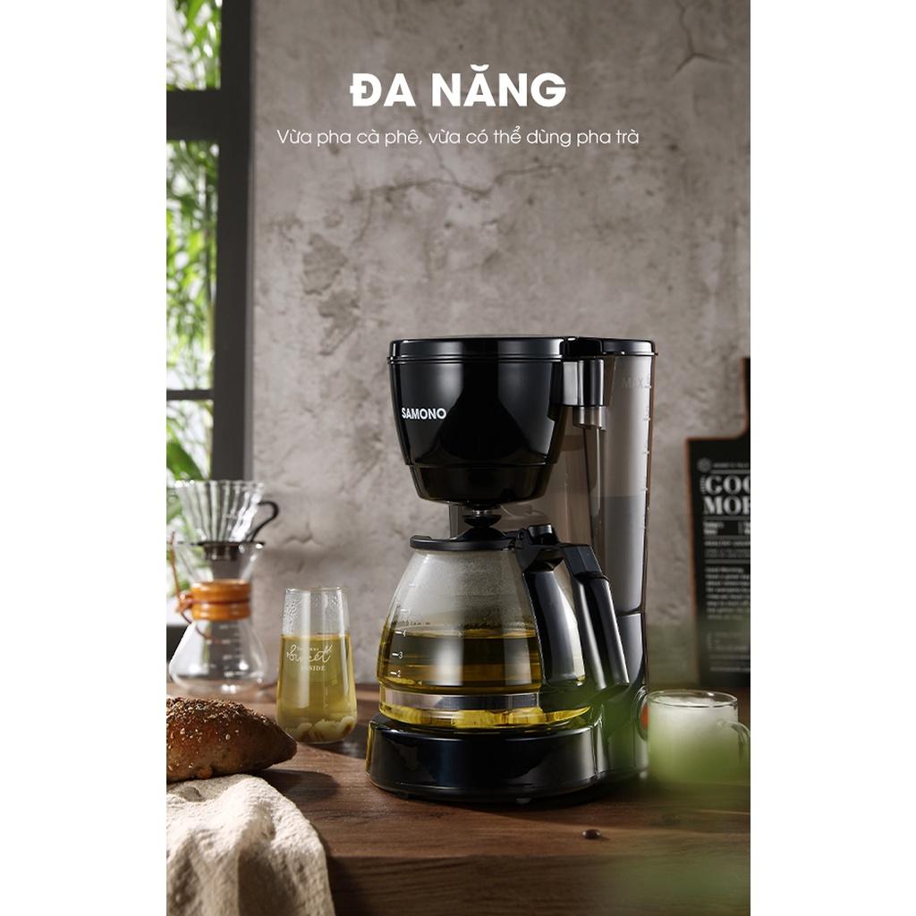 Máy Pha Cafe Tự Động SAMONO SW-CMB06B Dung Tích 750ml Đa Chức Năng Nhỏ Gọn Phù Hợp Cho Gia Đình - Hàng Chính Hãng