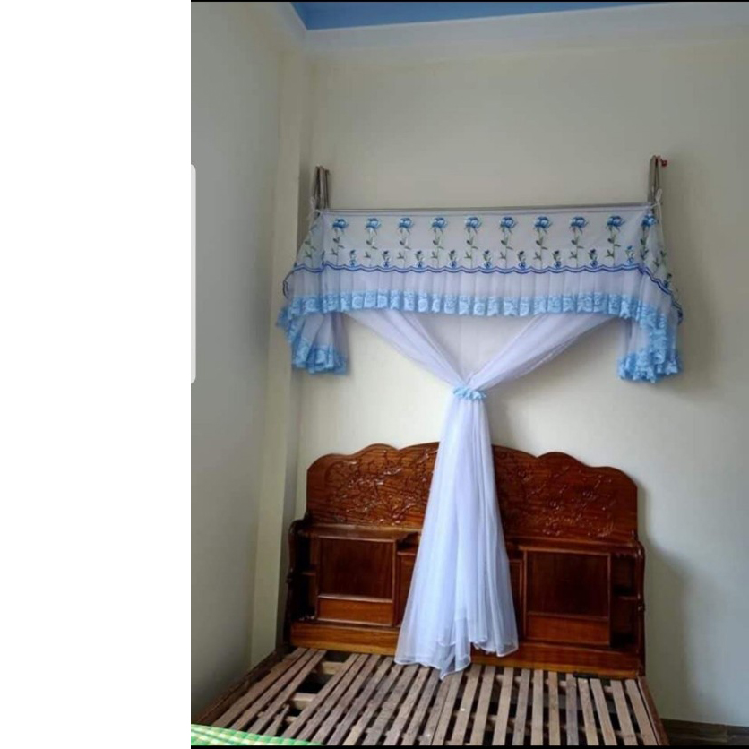 Chỉ màn không kèm khung, màn xếp gọn tiên dụng vải tuyn lạnh loại đẹp, hàng Việt Nam chất lượng cao