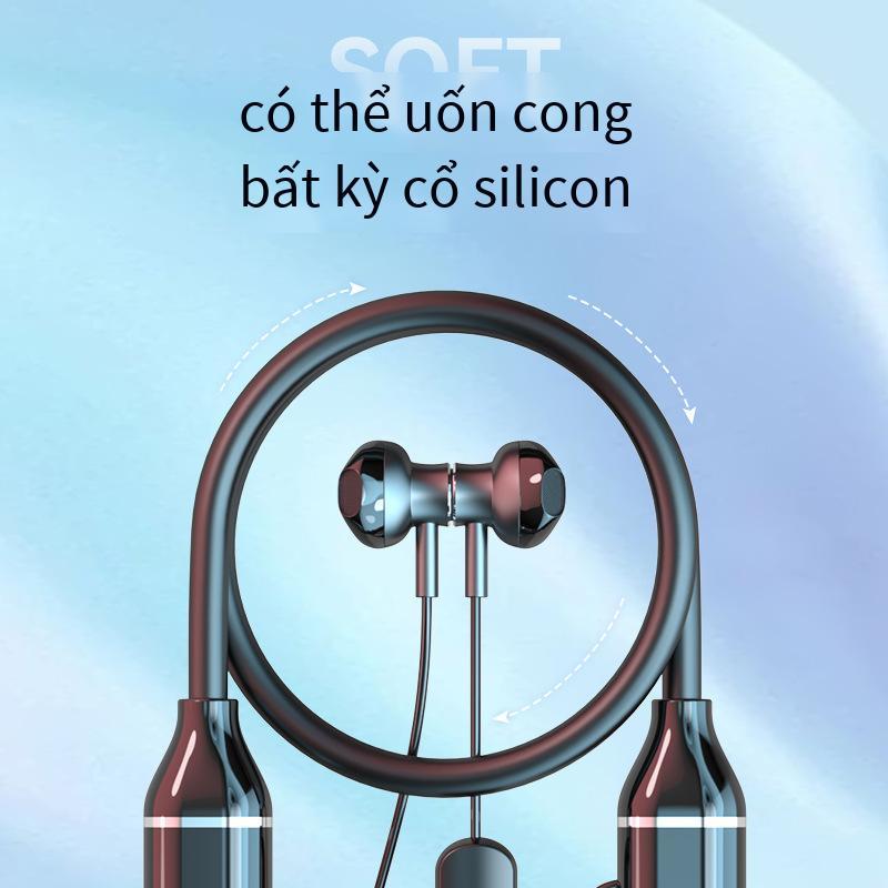 Kiểu tai nghe đeo cổ mới nhất, kiểu bùng nổ mới có thể cắm vào, màn hình kỹ thuật số, thể thao không dây, thời lượng pin chờ cực dài, tai nghe Bluetooth