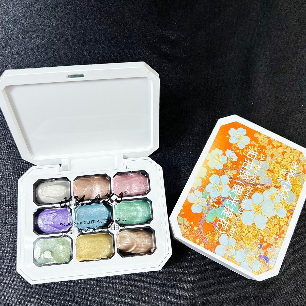 Set Gel Dặm HUAXI 9 Màu Omber Tự Nhiên Trẻ Trung Chất Siêu Mịn Mướt Không Cần Pha Bột Làm Nail Trang Trí Móng Tiện Lợi