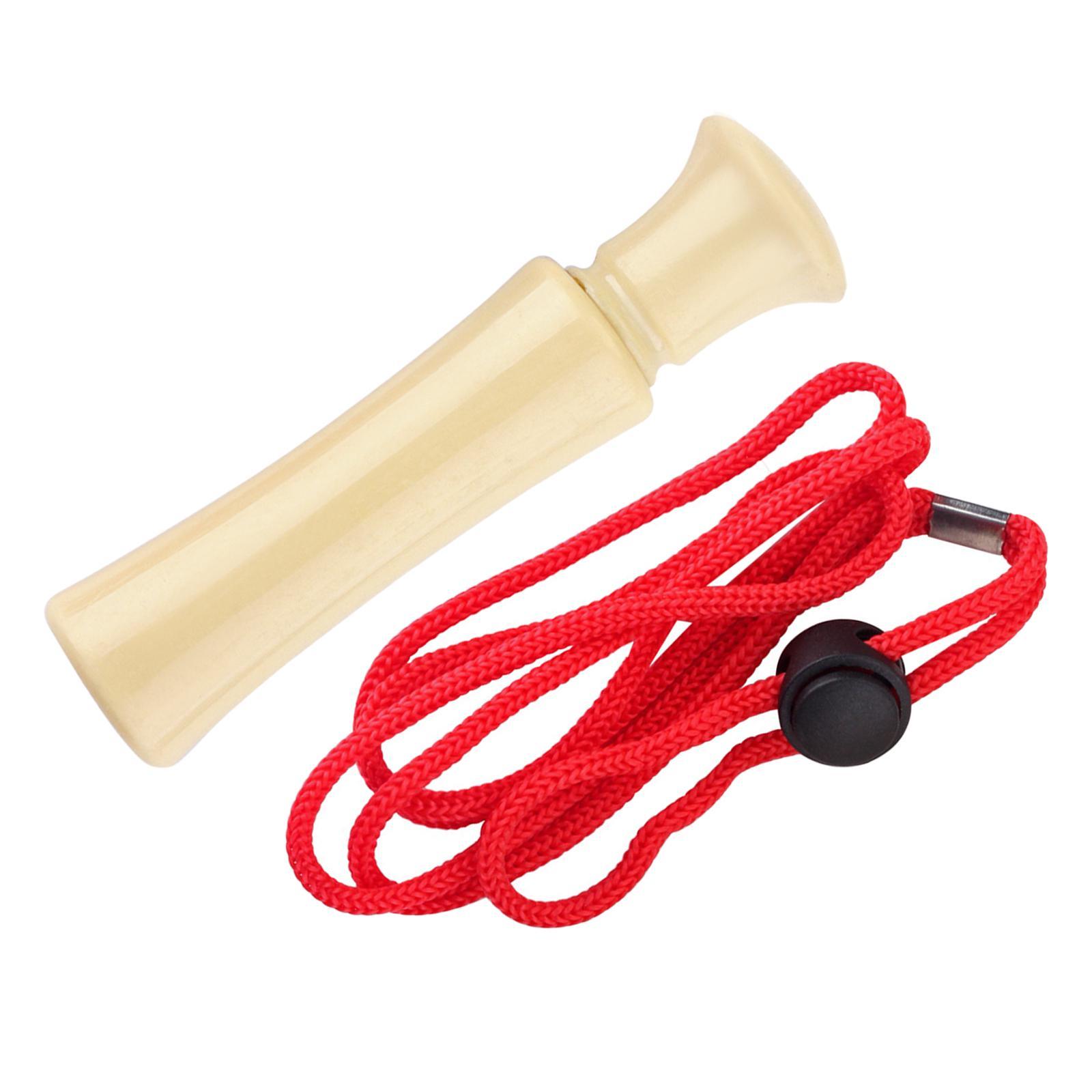 Duck Call Whistle with Rope Decoy Gear Hunting Outdoor Tool red