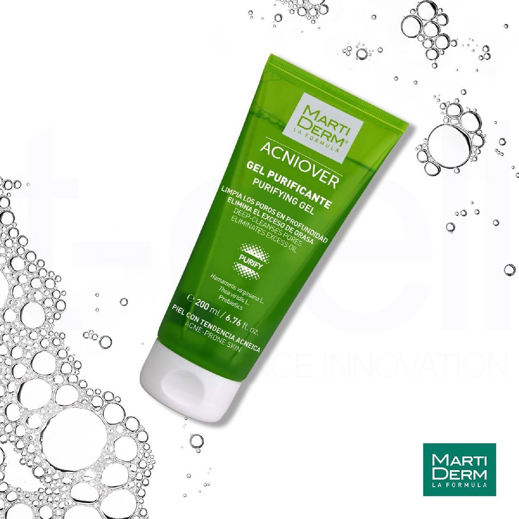 Gel rửa mặt cho da dầu mụn - MartiDerm Acniover Purifying Gel