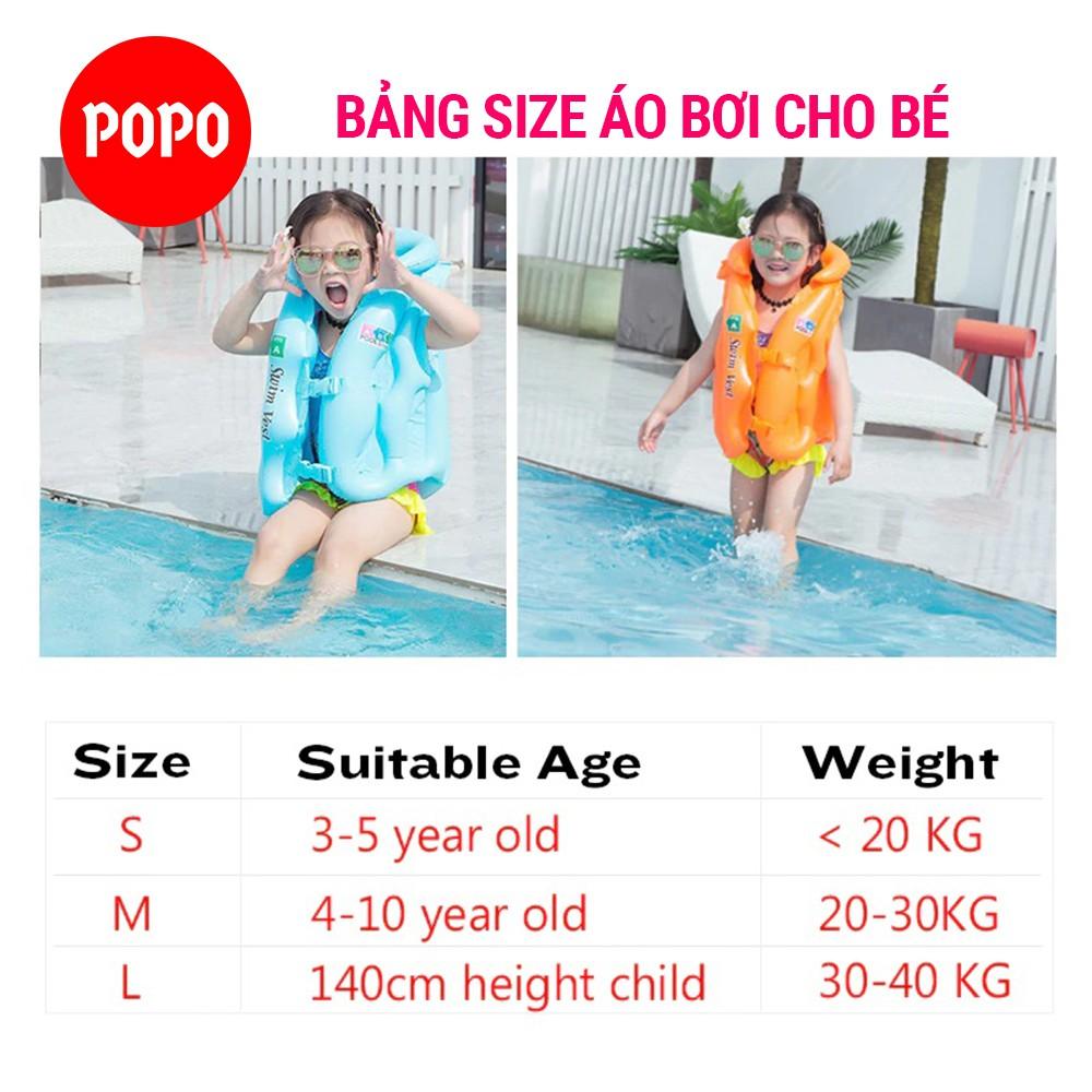 Áo phao bơi trẻ em có khóa bấm điều chỉnh cao cấp, chất liệu an toàn dày dặn cao cấp cho bé SPORTY