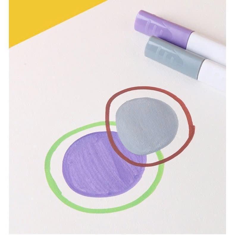 Bộ 48 Bút Màu Acrylic Marker Cao Cấp Màu Sắc Tươi Sáng, Chống Thấm Nước, Vẽ Lên Được Nhiều Chất Liệu